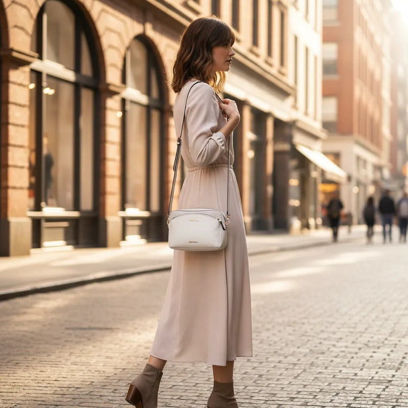 Bolso Crossbody Nine West Blanco Lisa Níquel