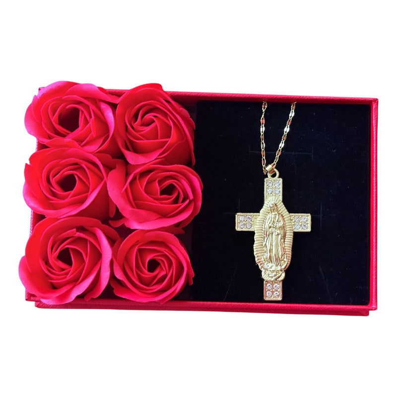 Set De Rosas Con Collar De Acero Inox.