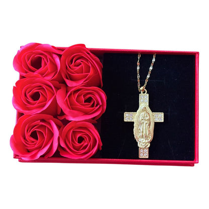 Set De Rosas Con Collar De Acero Inox.