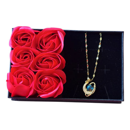 Set De Rosas Con Collar De Acero Inox.