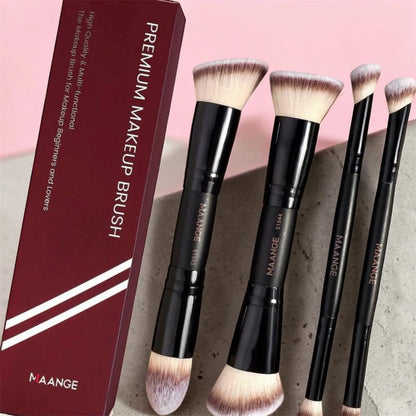 Brochas De Maquillaje Mange Premium 4 Piezas Negro